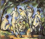 Paul Cezanne were seven men and Bath Spain oil painting artist